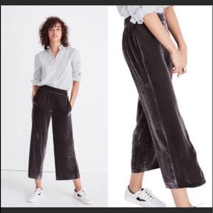 Madewell gray velvet pants
